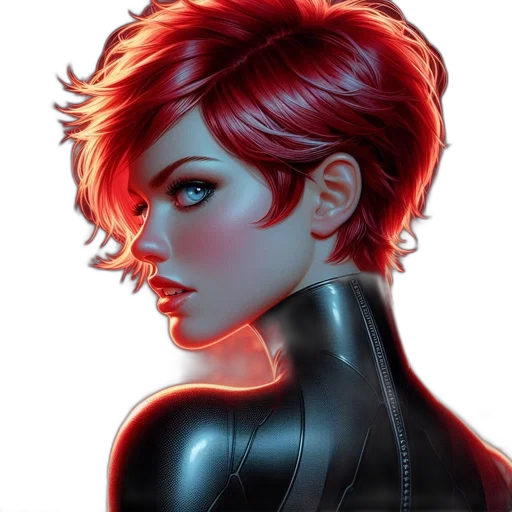 face, jacket, hair, comic book art transparent PNG cut-out