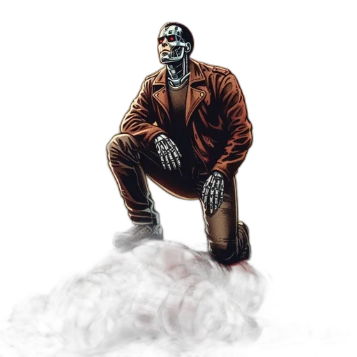 mask, jacket, robot, face transparent PNG cut-out