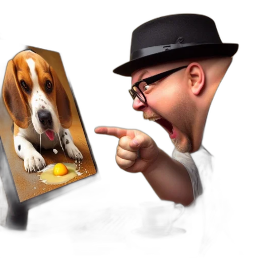 animal, food, face, hat transparent PNG cut-out