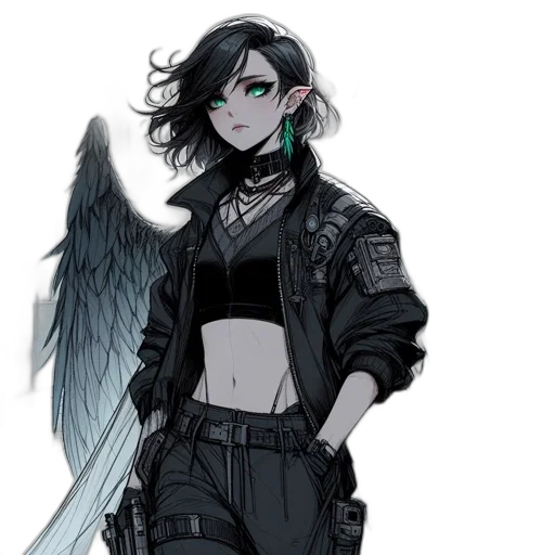 jacket, weapon, staff, concept art transparent PNG cut-out