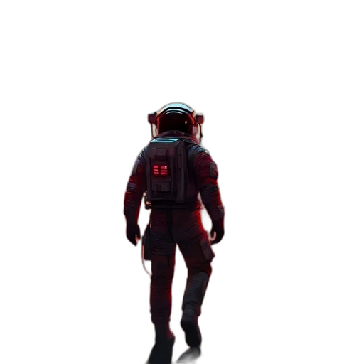robot, jacket, staff, creature transparent PNG cut-out