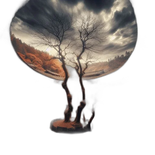 tree, creature, mask, hair transparent PNG cut-out