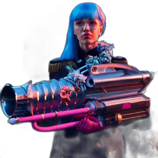 weapon, staff, robot, jacket transparent PNG cut-out