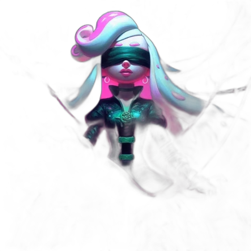 weapon, hair, mask, staff transparent PNG cut-out