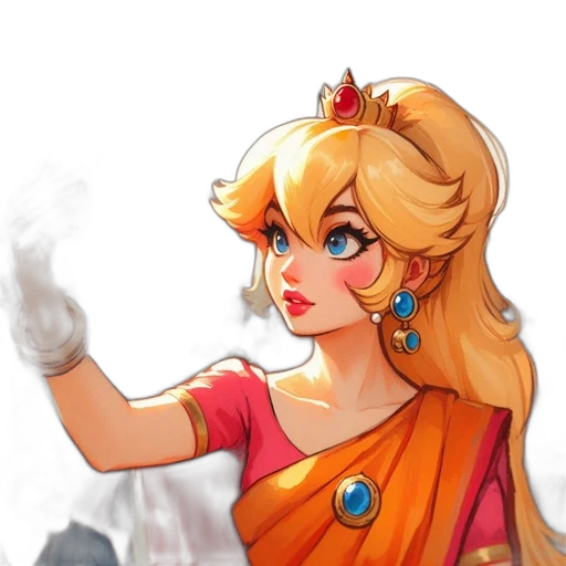 dress, crown, staff, concept art transparent PNG cut-out
