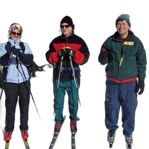 staff, three, people, ski transparent PNG cut-out
