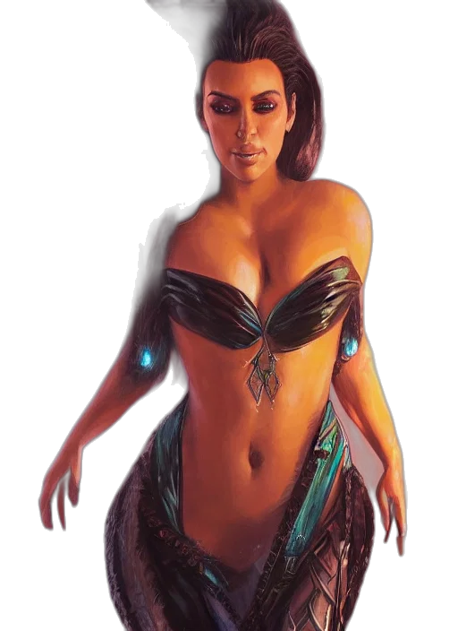 dress, jewelry, fantasy art, concept art transparent PNG cut-out