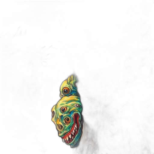 mask, face, creature, staff transparent PNG cut-out