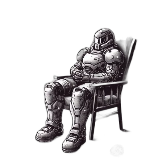 robot, furniture, face, jacket transparent PNG cut-out