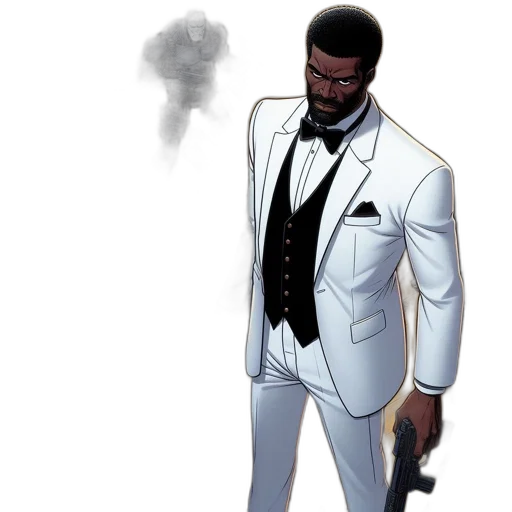 comic book art, concept art, cartoon, man transparent PNG cut-out