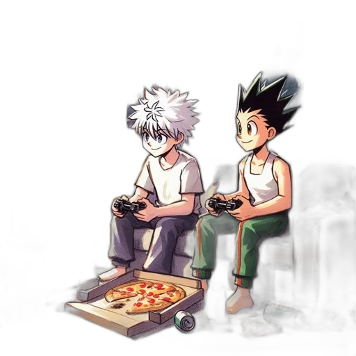 food, concept art, comic book art, pixel art transparent PNG cut-out