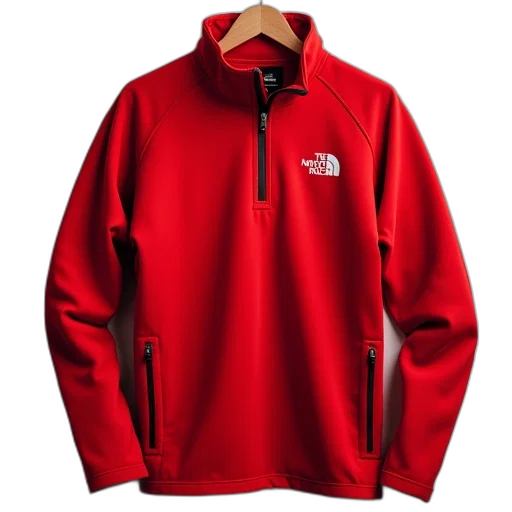 jacket, red, north, face transparent PNG cut-out