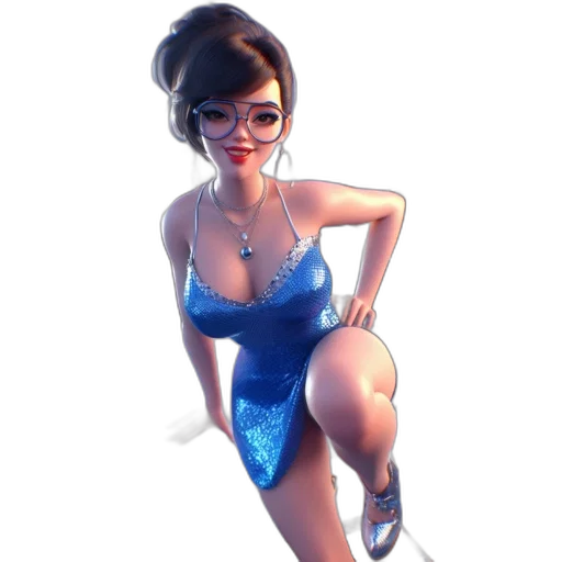dress, staff, 3d render, concept art transparent PNG cut-out