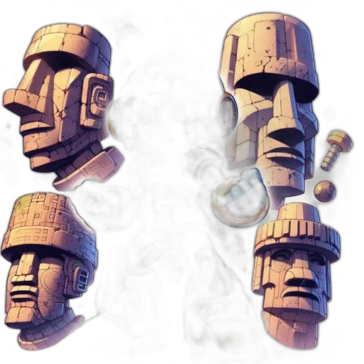 mask, face, concept art, 3d render transparent PNG cut-out