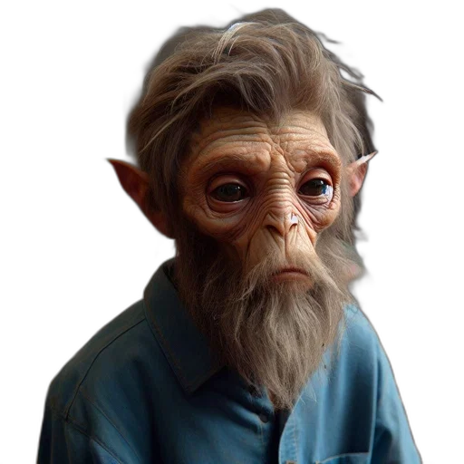 face, creature, mask, staff transparent PNG cut-out