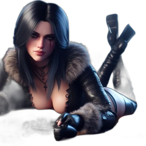 weapon, jacket, face, fantasy art transparent PNG cut-out