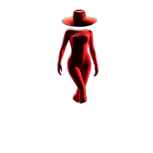 hat, dress, robot, creature transparent PNG cut-out