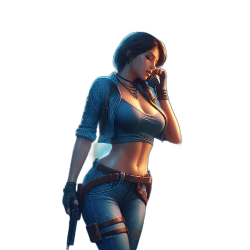 weapon, jacket, staff, dress transparent PNG cut-out