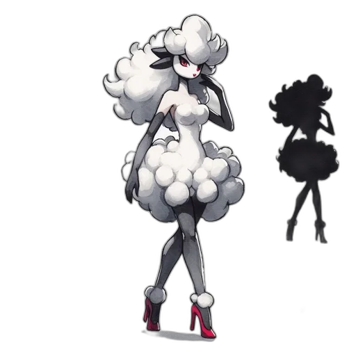 dress, creature, concept art, pixel art transparent PNG cut-out