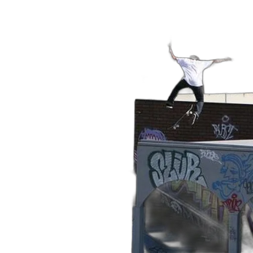 concept art, 3d render, skateboarder, performs transparent PNG cut-out