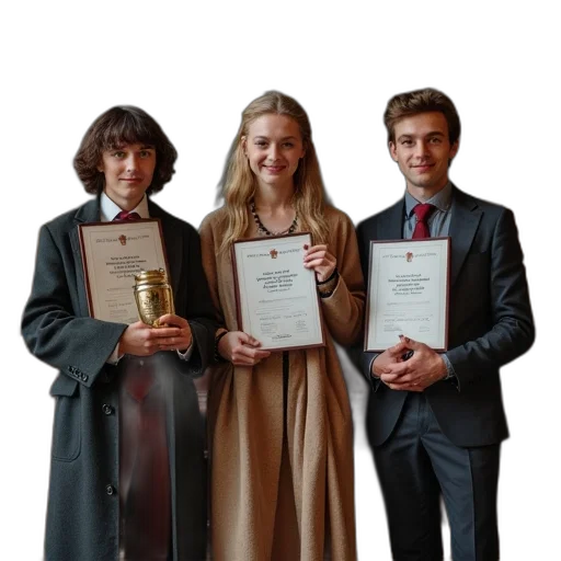 staff, college, prize, winners transparent PNG cut-out