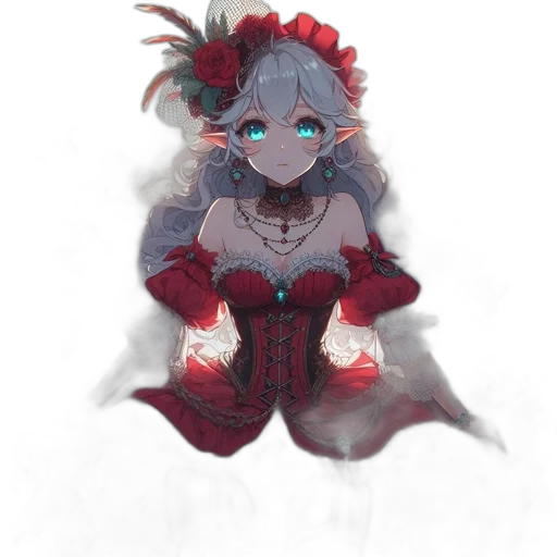 dress, mask, crown, flower transparent PNG cut-out