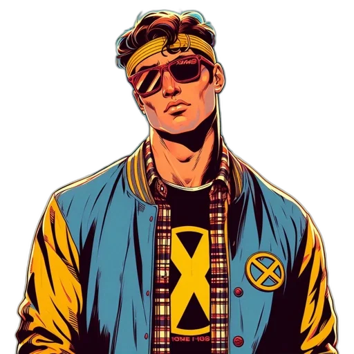 jacket, comic book art, cartoon, concept art transparent PNG cut-out