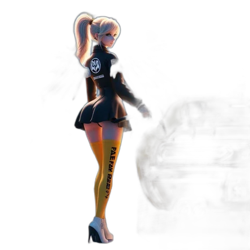 dress, robot, staff, concept art transparent PNG cut-out