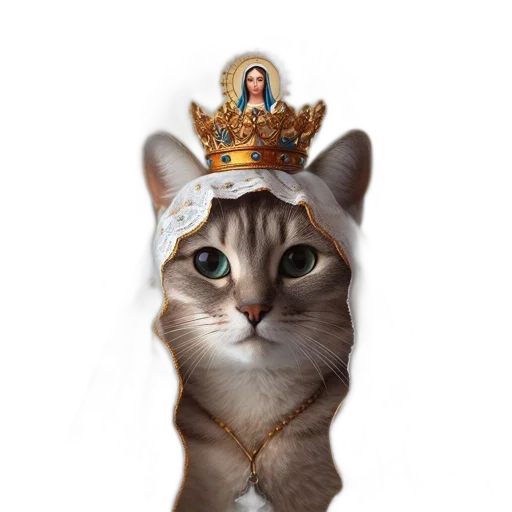 crown, animal, staff, hat transparent PNG cut-out