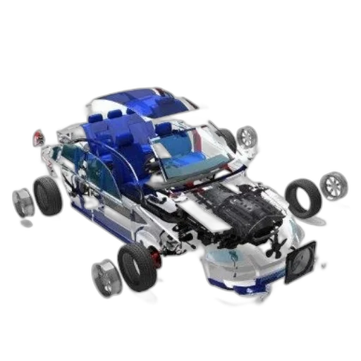 car, robot, 3d render, concept art transparent PNG cut-out