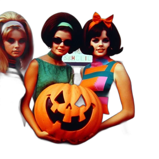 four, women, 1960s, attire transparent PNG cut-out