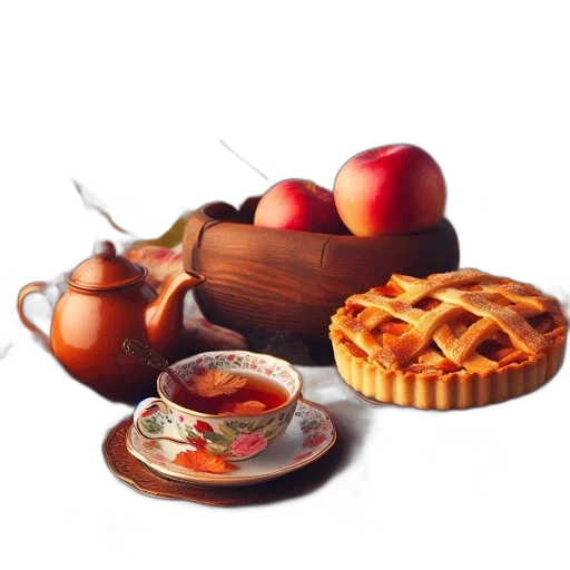 food, crown, photorealistic, 3d render transparent PNG cut-out