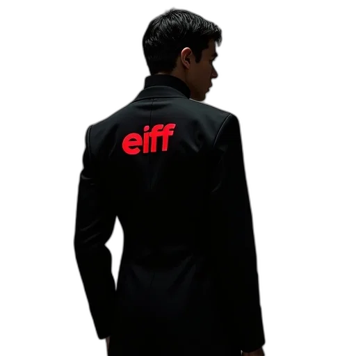 jacket, staff, black, slidesuit transparent PNG cut-out