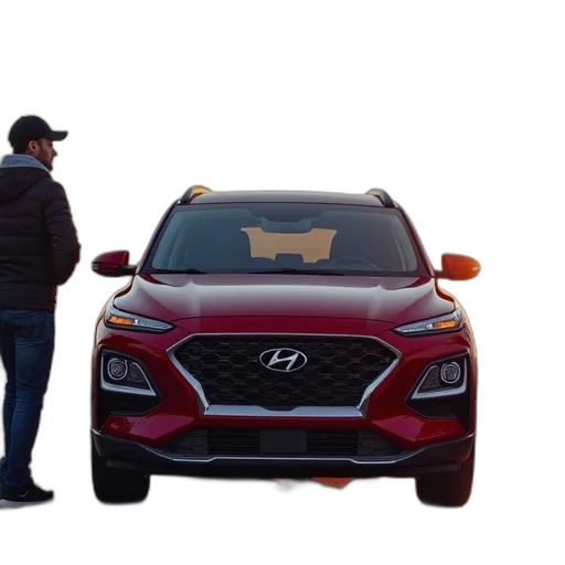 car, hat, staff, 3d render transparent PNG cut-out