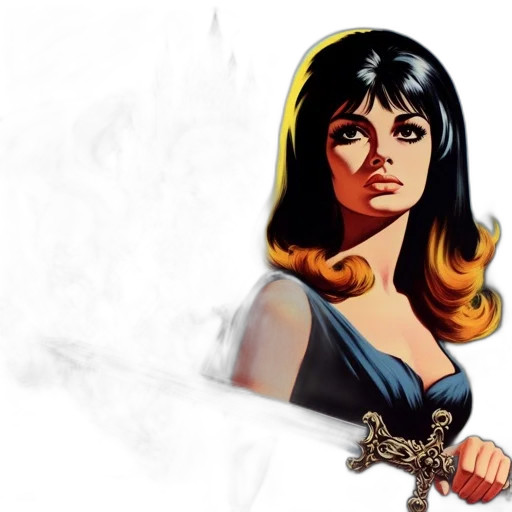 sword, weapon, comic book art, fantasy art transparent PNG cut-out