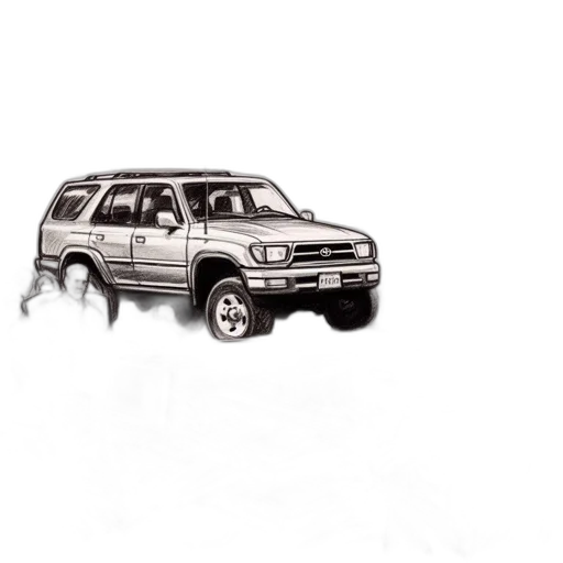 car, weapon, animal, pencil sketch transparent PNG cut-out