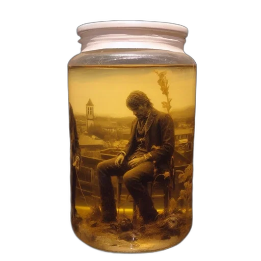 bottle, oil painting, photorealistic, concept art transparent PNG cut-out