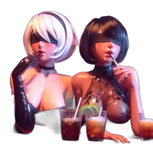 bottle, cyberpunk, concept art, pixel art transparent PNG cut-out