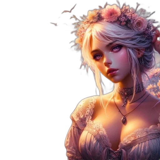 dress, fantasy art, concept art, photorealistic transparent PNG cut-out