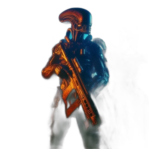 weapon, robot, staff, mask transparent PNG cut-out