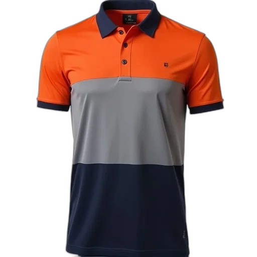 anzege, men, colorblock, polo transparent PNG cut-out