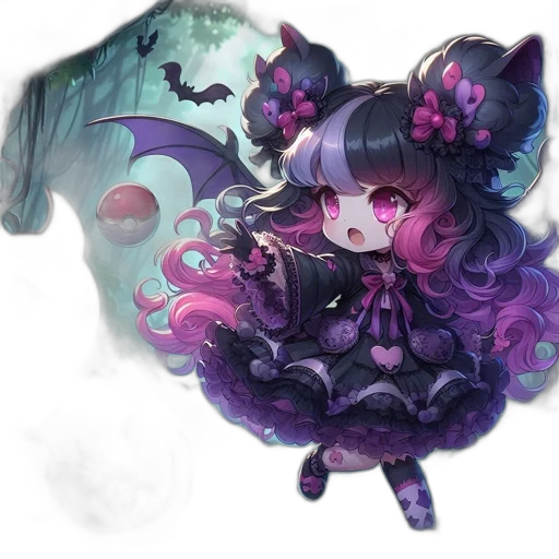 dress, staff, creature, fantasy art transparent PNG cut-out