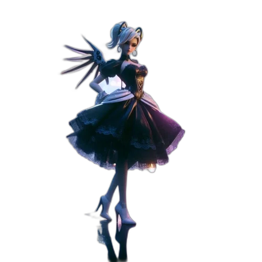dress, staff, weapon, concept art transparent PNG cut-out