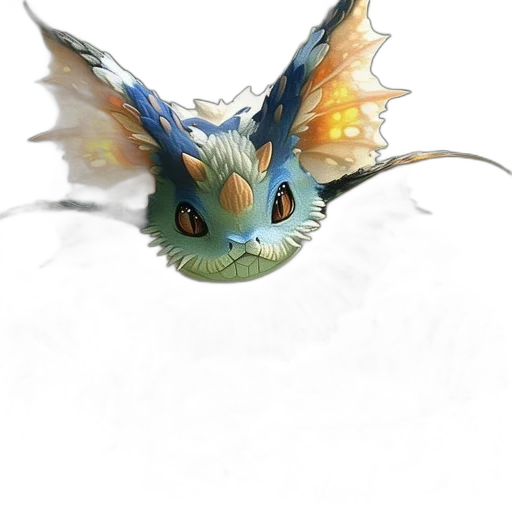 dragon, creature, mask, staff transparent PNG cut-out