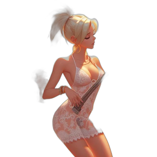 dress, staff, concept art, 3d render transparent PNG cut-out