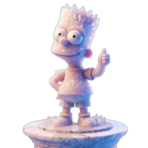 crown, staff, creature, 3d render transparent PNG cut-out