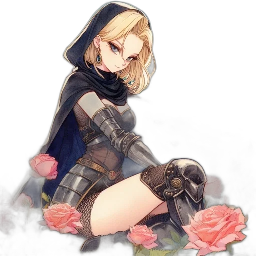 flower, weapon, sword, dress transparent PNG cut-out