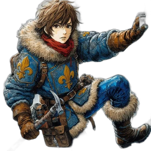 jacket, weapon, sword, staff transparent PNG cut-out