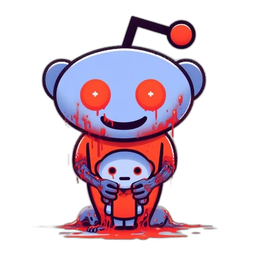 robot, creature, staff, face transparent PNG cut-out