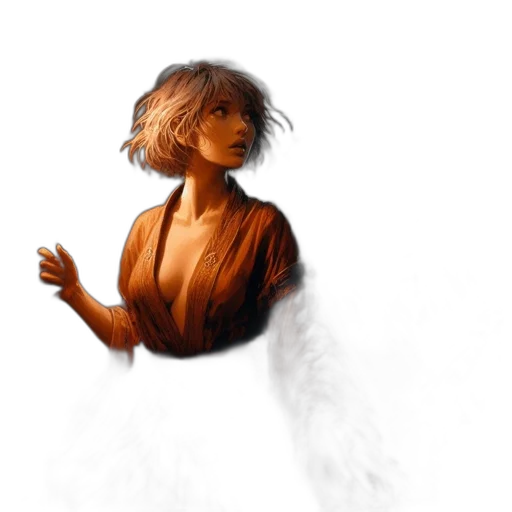 hair, dress, face, mask transparent PNG cut-out